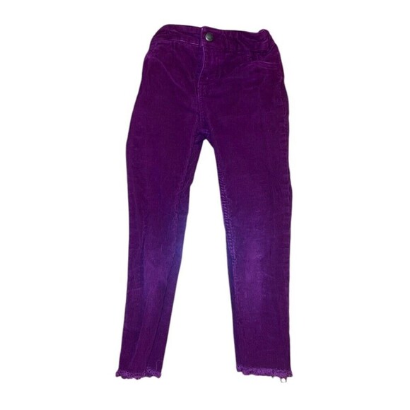 Vineyard Vines Girls Purple Corduroy Rough Hem Pants Size 6 Adjustable Waist - Picture 1 of 4